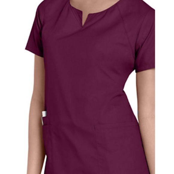Cherokee Tops Cherokee Medical Scrub Uniform Top Wine 4824 Sm